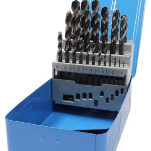 Presto Drill Bit Set for Stainless Steel, 1mm-13mm Diameter, 1.0mm Increments, 25 Piece