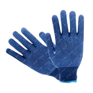 dotted gloves